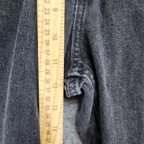 Levis Jeans Womenx 32 Black Cotton High Rise Low Pro Straight - Picture 6 of 12